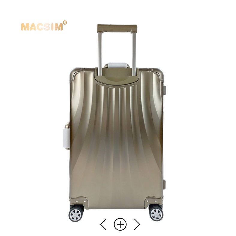 Vali hợp kim nhôm nguyên khối MS1307 Macsim cao cấp màu ti-gold cỡ 20inches