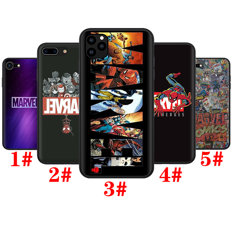 Ốp điện thoại silicon dẻo in hình truyện tranh American Captain Marvel T3 cho iPhone 11 12 Pro Mini XS Max X XR