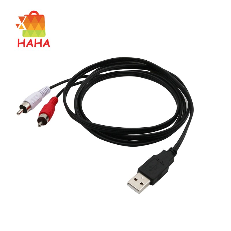 Cáp Chuyển Đổi 1.5m Usb A Male Sang 2x Rca Phono Av Cable Tv Aux