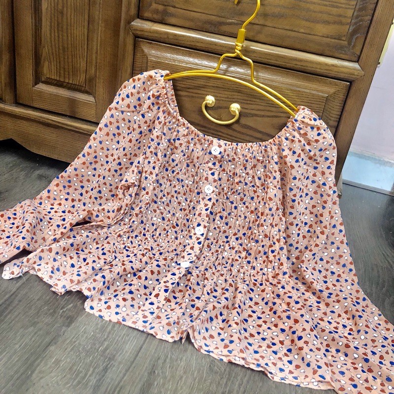 Sơ mi hoa nhí bánh bèo siêu đẹp .Sỉ 95k