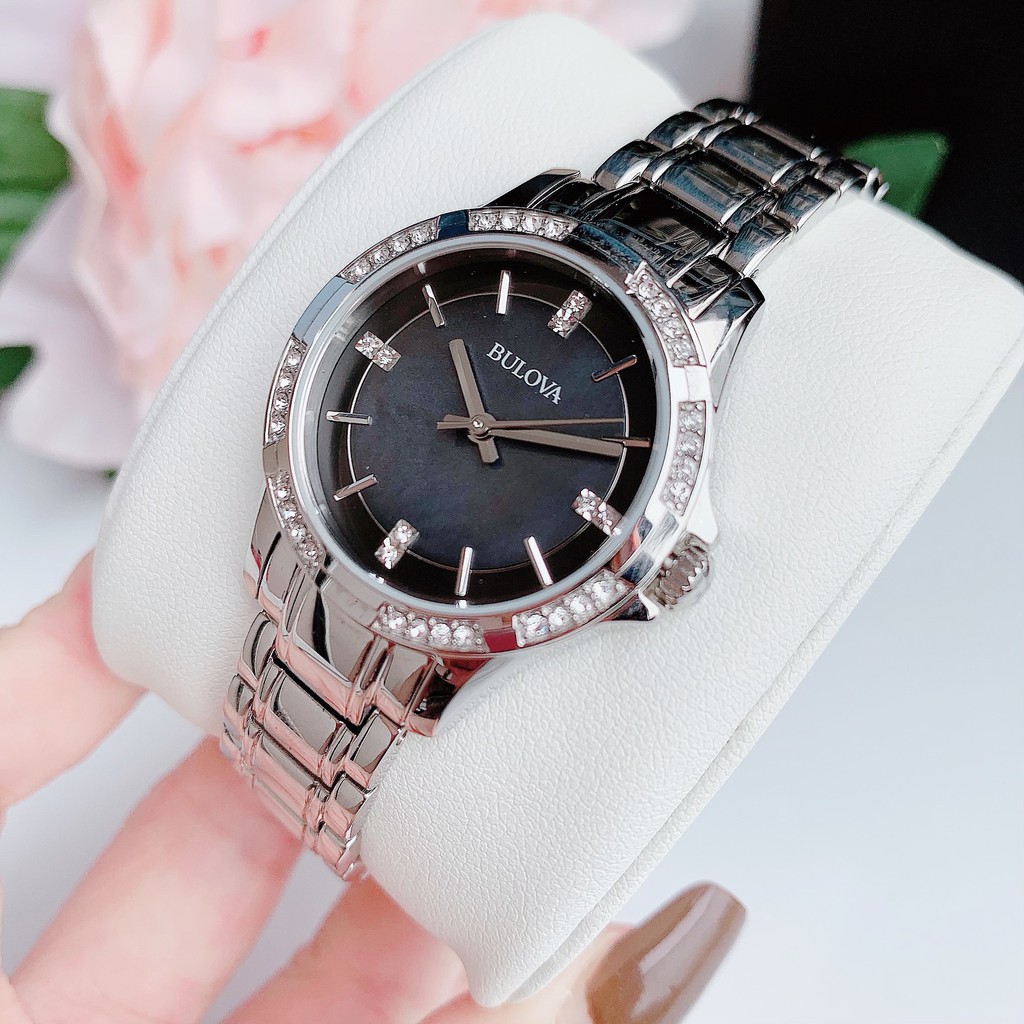 Đồng hồ nữ Bulova 96L214 đen cá tính