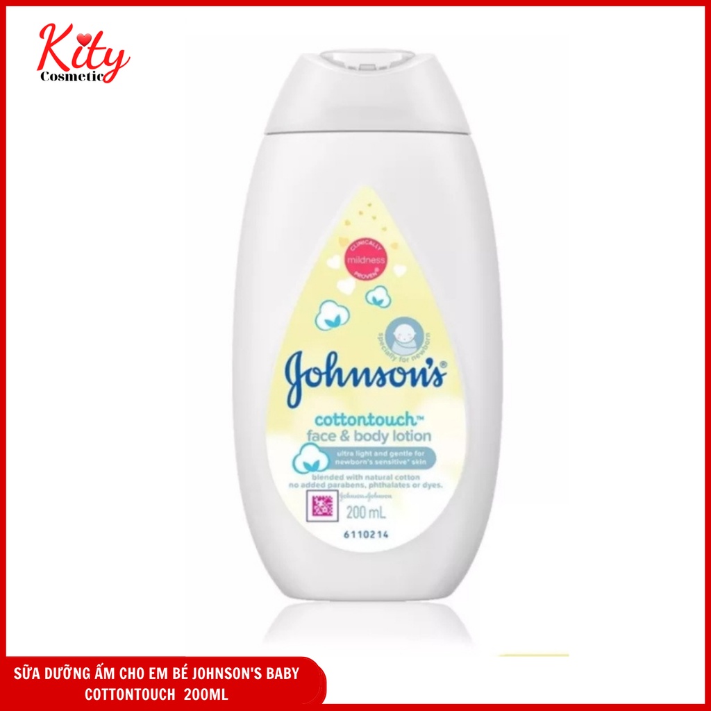 Sữa dưỡng ẩm cho em bé Johnson's baby mềm mịn cotton touch face and body lotion 200ml