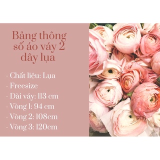 [HÀNG THIẾT KẾ] VÁY LỤA 2 DÂY DÁNG SUÔNG