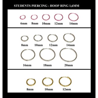KHUYÊN TAI VÒNG MẢNH 1,6MM CÁ TÍNH - KHUYÊN TAI VÒNG