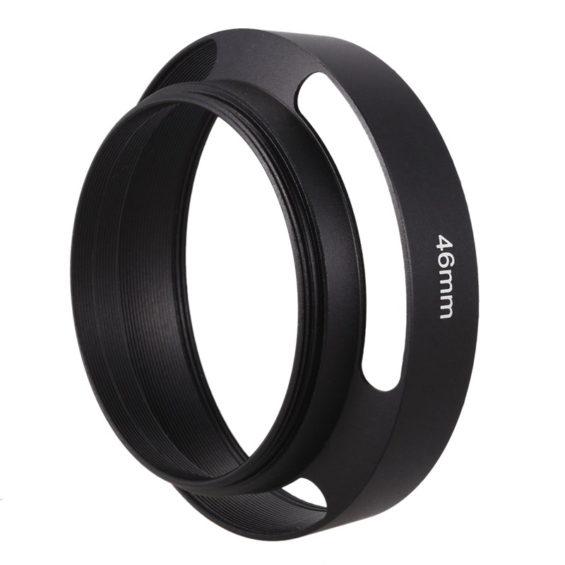 Black 46mm Metal Lens Hood for 25mm F1.4 35mm F1.6 50mm F1.8 mirrorless