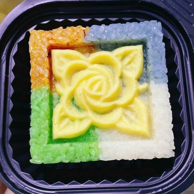 Khuôn ép xôi, ép cơm hình vuông mẫu hoa hồng, chữ Hỷ, Phúc Lộc Thọ