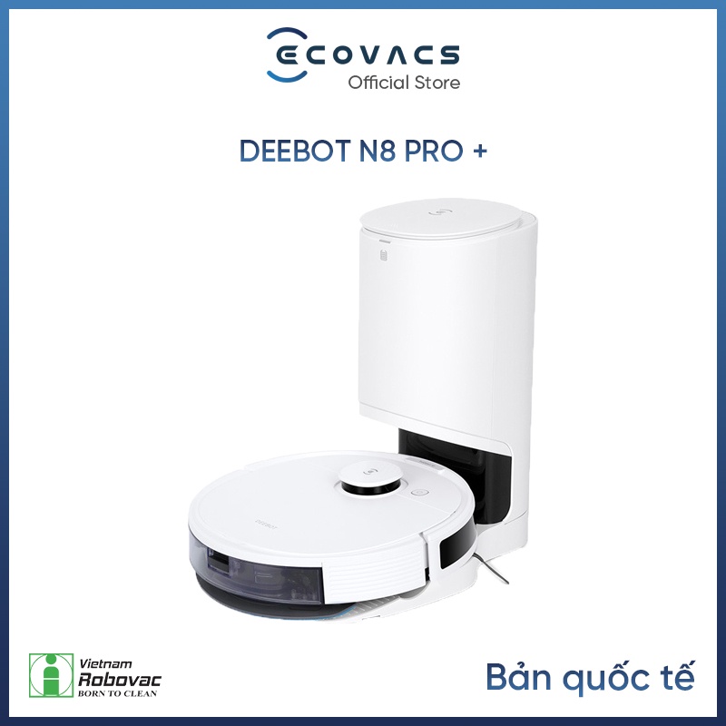 Robot Hút Bụi Lau Nhà Ecovacs Deebot N8 Pro Plus(DLN11) - Lực Hút MAX  2600 Pa - Bản Quốc Tế - Bảo Hành 24 Tháng.