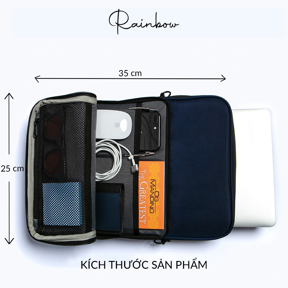 Túi chống sốc Laptop Rainbow Canvas BG003 dáng đứng cao cấp chống nước | BigBuy360 - bigbuy360.vn