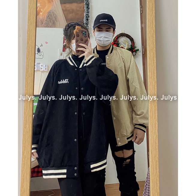 Áo bomber khoác thêu chữ TKKLOE unisex nam nữ (ảnh thật shop chụp kèm video)