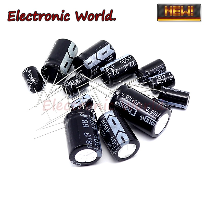 Tụ điện điện điện phân nhôm nội tuyến 400V / 450V / 68UF 82UF 120UF 150UF 18 * 25 18 * 35