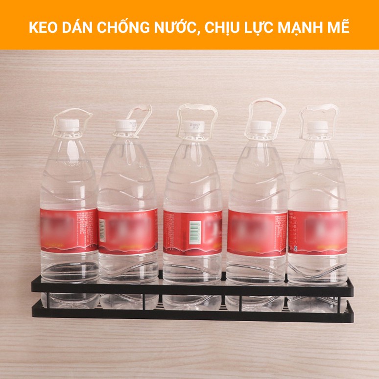 Kệ treo tường nhà bếp, phòng tắm, kệ để gia vị đa năng bằng thép carbon không rỉ dán tường siêu chịu lực mã cns2