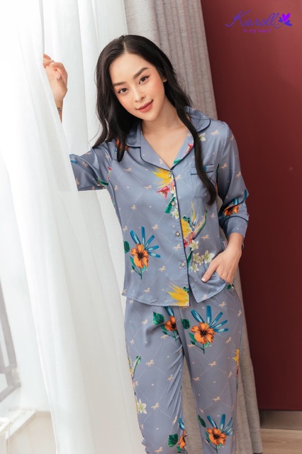 Bộ lụa cao cấp hãng Karoll NH20. (Nhiều màu) có ảnh thật