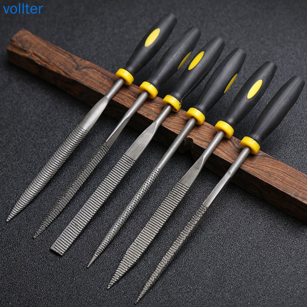 Set 6 Dụng Cụ Mài Giũa Vật Liệu Gỗ Bằng Thép Carbon 3x140mm