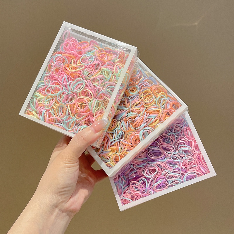 Dây Cột Tóc Nhiều Màu Sắc Phong Cách Hàn Quốc Thời Trang Xinh Xắn Cho Bé Gái