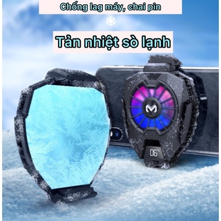 Quạt tản nhiệt điện thoại MEMO DL05 - DL06, làm mát bằng sò lạnh, có màn hình hiển thị nhiệt độ