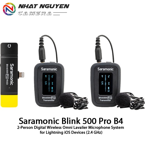 Saramonic B4 Pro ( 2 phát 1 nhận) - Micro thu âm không dây Saramonic Pro B4 Cổng Lightning dành cho iOS