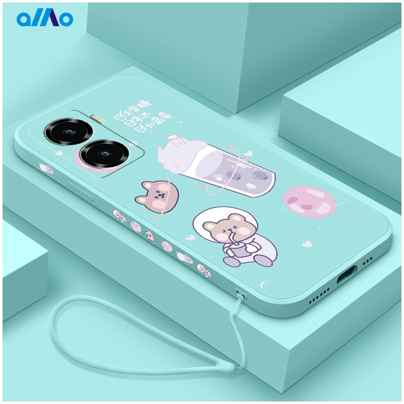 Ốp Điện Thoại Chống Sốc Hình Trà Sữa / Việt Quất Cho VIVO Y35 4G Y30 5G Y16 5G Y02S Y01A Y77 5G