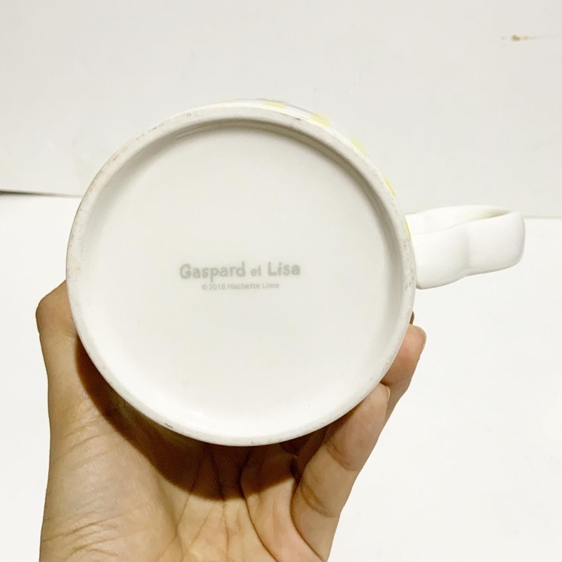 Ly sứ Gaspard Et Lisa sọc vàng - gốm sứ hoạt hình dễ thương phong cách Nhật Bản