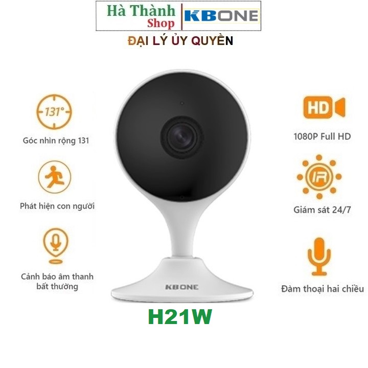 {Siêu Hot} Camera WiFi 1080p KBONE H21W góc rộng- Thương hiệu Mỹ- chuẩn nén h.265