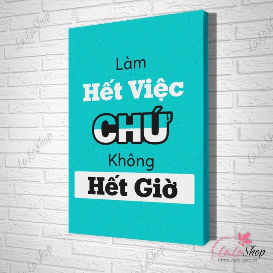 [HCM] Combo tranh Slogan văn phòng tạo động lực - Tranh canvas giá xưởng - Tặng kèm đinh 3 chân không cần khoan tường