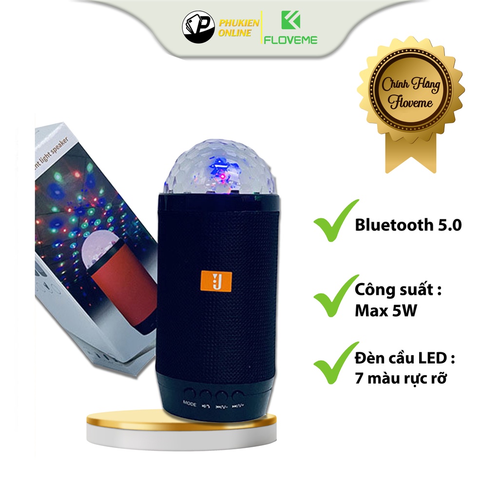 Loa Bluetooth Không Dây FLOVEME JBL LV300 Kèm Đèn Sao Lung Linh Nghe Nhạc Hay, Thẻ Nhớ TF Nhỏ Gọn Hỗ Trợ Cắm USB