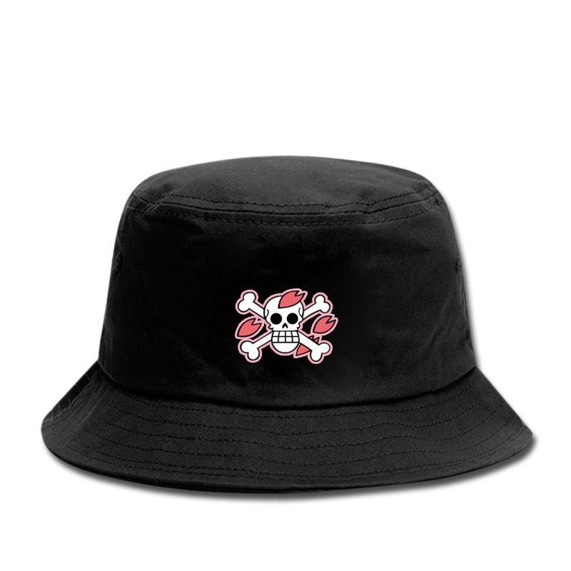 Mũ bucket anime One Piece Đảo hải tặc biểu tượng các băng nón đen đi học M01