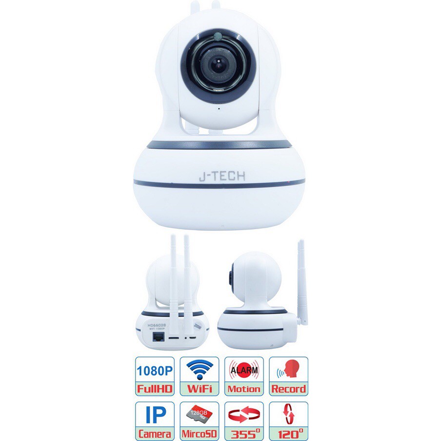 Camera wifi J-Tech HD6602B (Quay 360 độ, đàm thoại 2 chiều)