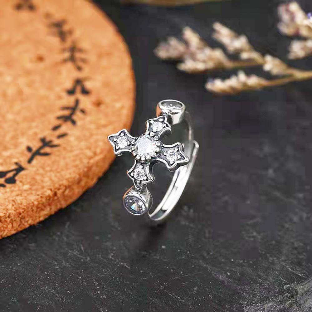 Nhẫn Hở Đính Đá Zircon Cổ Điển Cá Tính Cho Bạn Gái