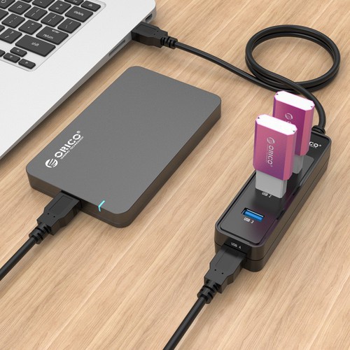 Bộ chia Hub 4 cổng USB 3.0 Orico W5PH4-U3 (Đen)