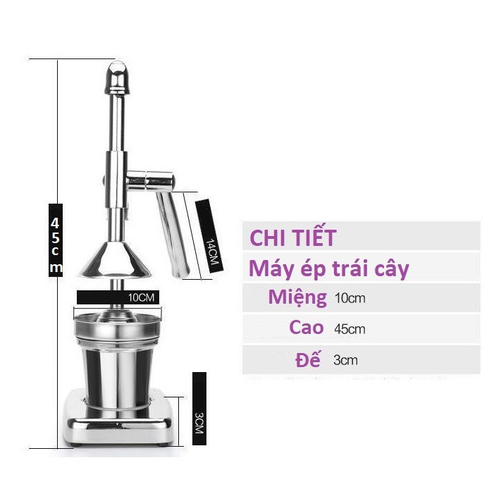 MÁY ÉP CAM MINI INOX BẰNG TAY