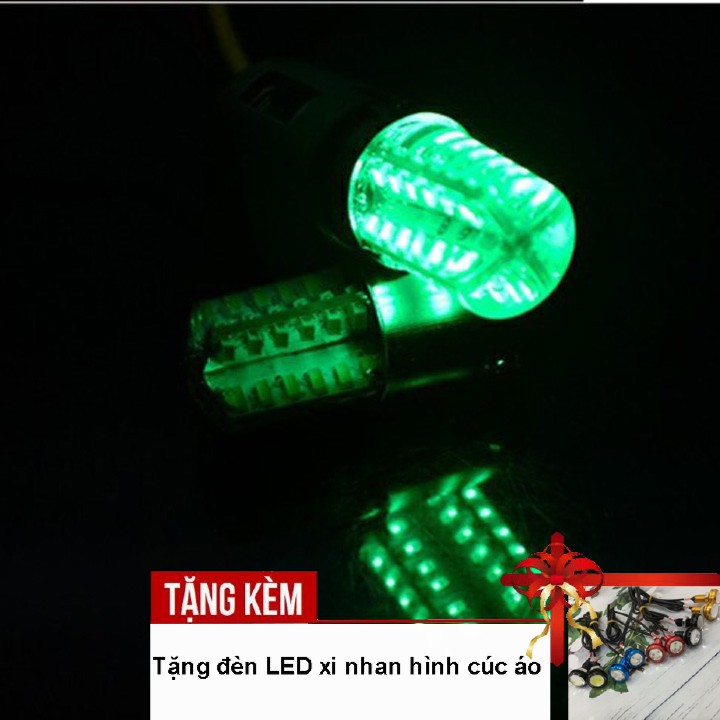 Đèn LED chớp hậu Silicon loại 48 Led cho ô tô, xe máy A234-KC3 - Tặng kèm đèn xi nhan cúc áo