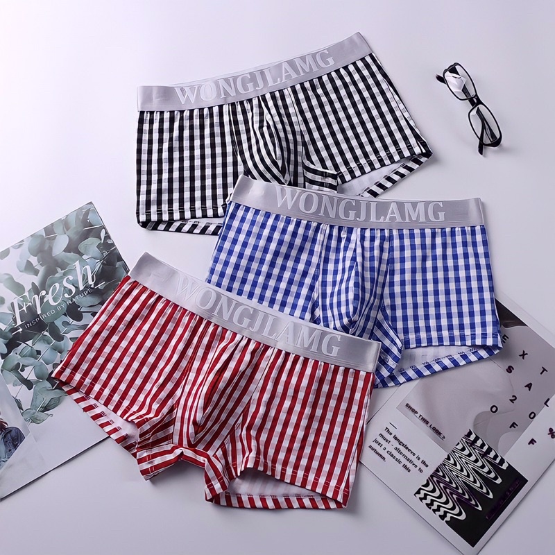 sịp nam giá rẻ  FREESHIP  Quần Lót Boxer Nam Hàng Chất Lượng CaoSịp kẻ Thanh Lịch