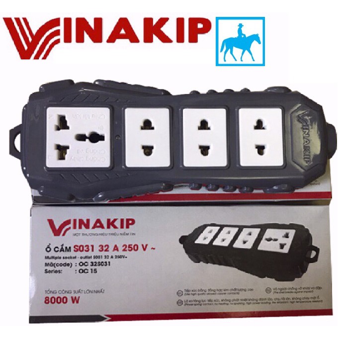 Ổ Cắm Điện 4 Lỗ Không Dây 8000W 32A 250V VINAKIP