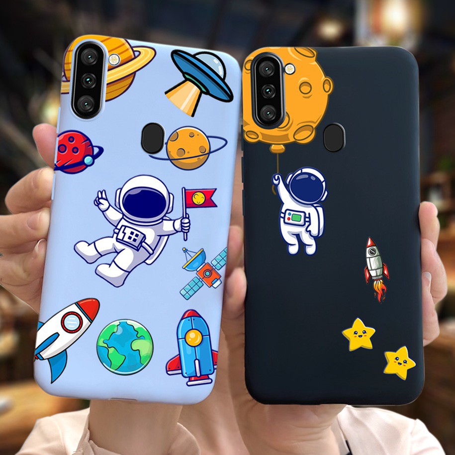 Ốp điện thoại silicon phi hành gia cho Samsung Galaxy A11 M11 2020 Samsung A11 SM-A115F GalaxyA11 M11 SM-M115F/DSN
