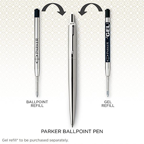 Vỉ 2 ruột viết mực Parker GEL cho bút bi - Made in France, chính hãng Parker - Ballpoint Pen Gel Ink Refills