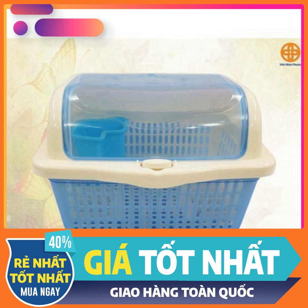 [Rẻ Vô Địch] Kệ chén đa năng việt nhật 1 tầng - Kệ úp chén có nắp đậy tiện lợi