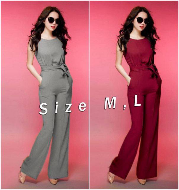 Jumpsuit đồ bay liền dài ống rộng