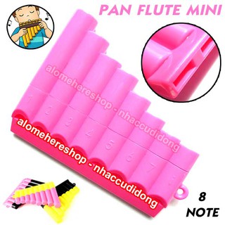 Sáo Ống Pan Flute Mini 8 Lỗ  Màu Hồng Siêu Kute