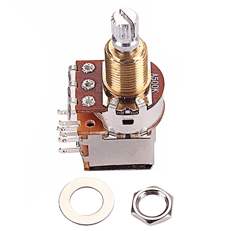 A500K Potentiometer Push Pull Switch Splined Dpdt Pot Shaft 25Mm Electric Tone Volume Guitar Parts &