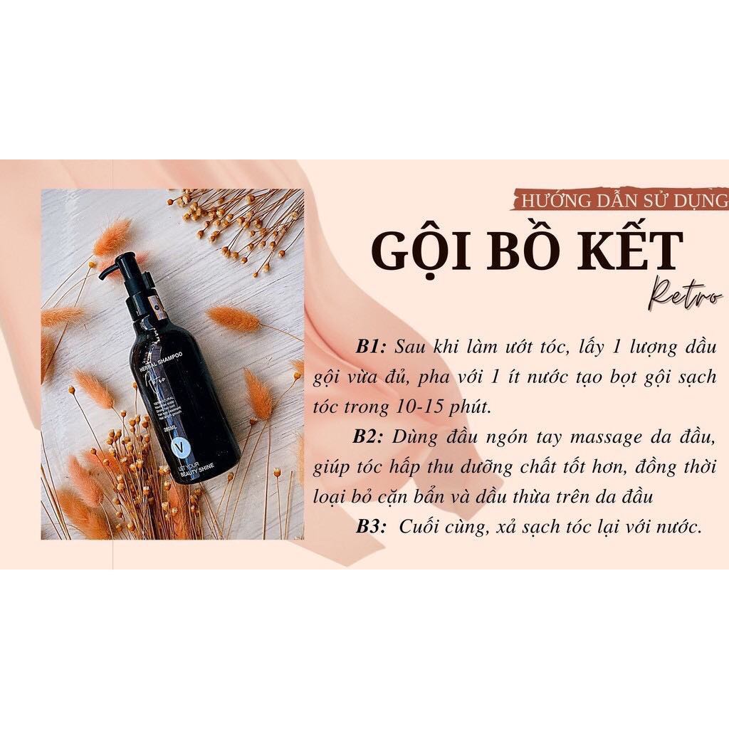 Dầu Gội Bồ Kết Retro / Retro Smooth+ VYVYHAIRCARE Ngăn Rụng Tóc , Dưỡng Ẫm , Kích Mọc Tóc 280ml