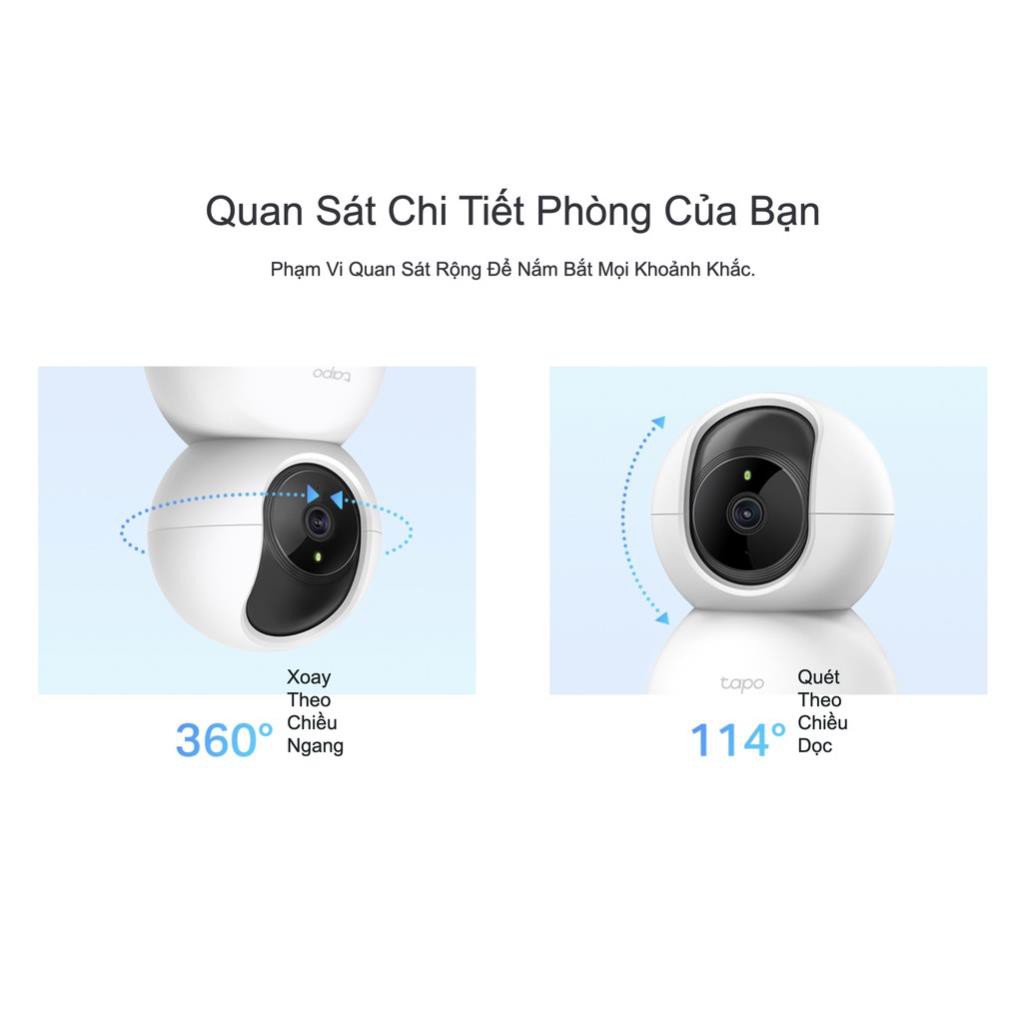 Camera giám sát TP Link Tapo C200 1080P / C210 1296P Xoay 360 độ, Kết nối Wifi siêu nét - Hàng Chính Hãng