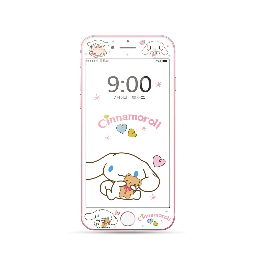 Ốp Điện Thoại Kính Cường Lực Viền Mềm In Hình Hoạt Hình Cho Iphone 4S 11 6plus / 7Plus / 8Plus 5 / 5s xsmax xr