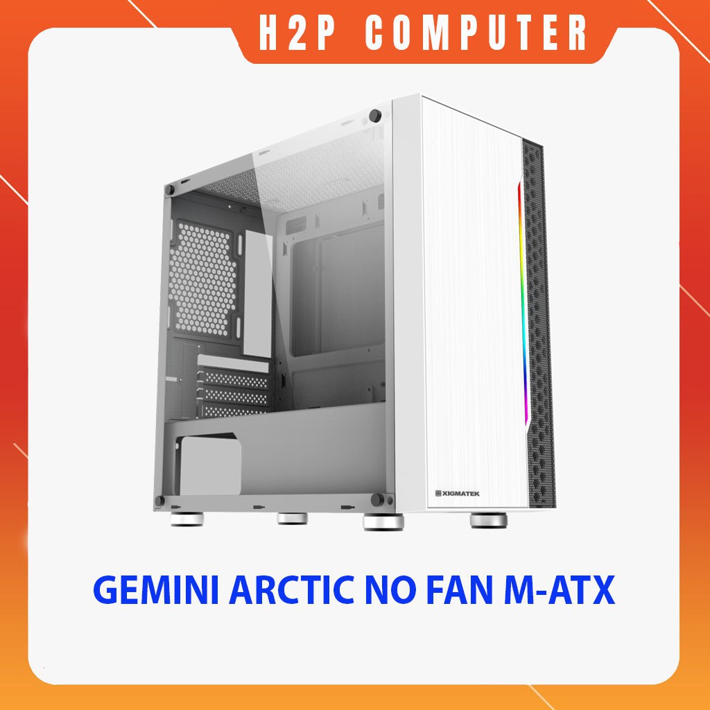 Vỏ Case Máy tính XIGMATEK GEMINI ARTIC - PREMIUM M-ATX, RGB STRIP - New - Chính hãng Mai Hoàng