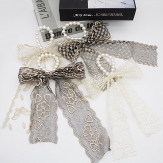 Dây cột tóc, dây buộc tóc hình nơ , dây buộc tóc hình nơ thêu ren dễ thương DiDiBag