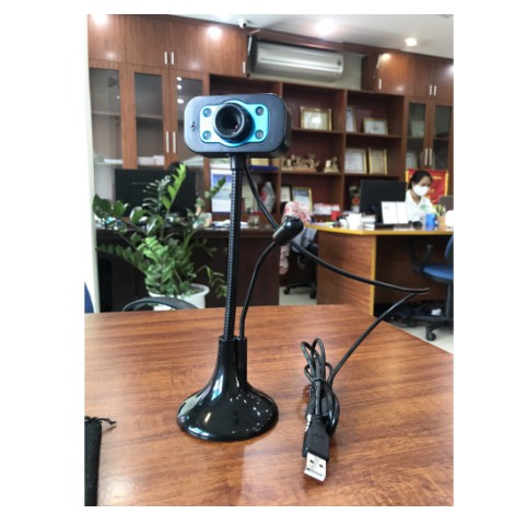 Webcam C925 Có Mic - 4 đèn led trợ sáng - Hình ảnh rõ nét, chân đế để bàn