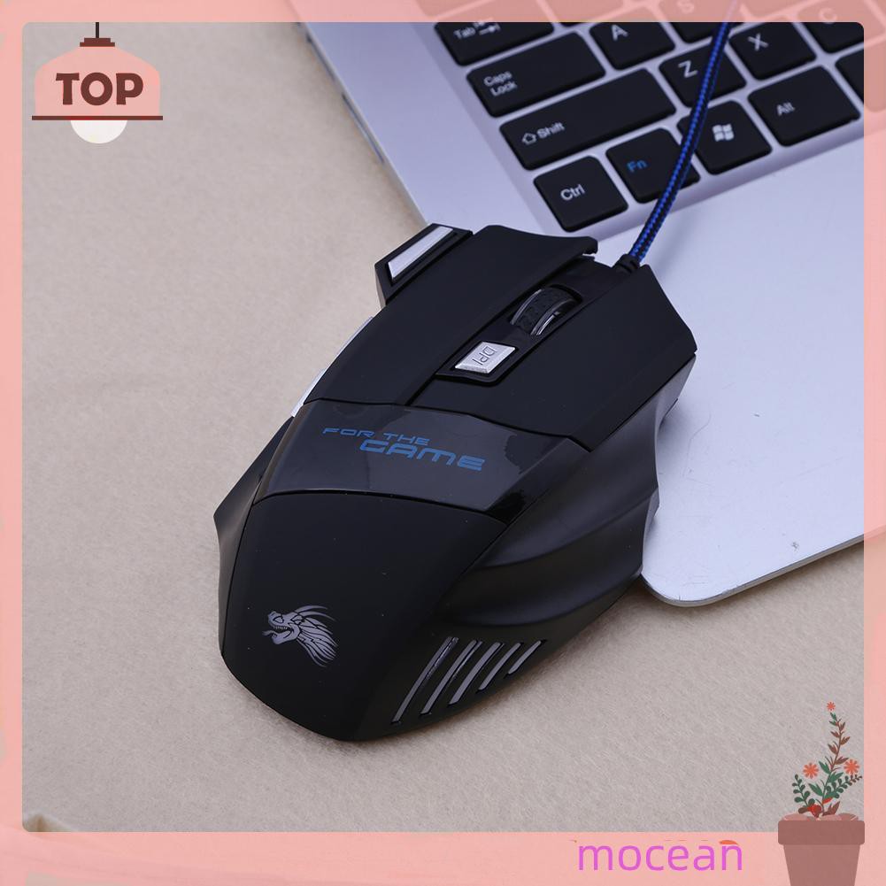 Chuột Gaming Mocean Led Quang Học Có Dây, 7 Nút Bấm, 5500dpi
