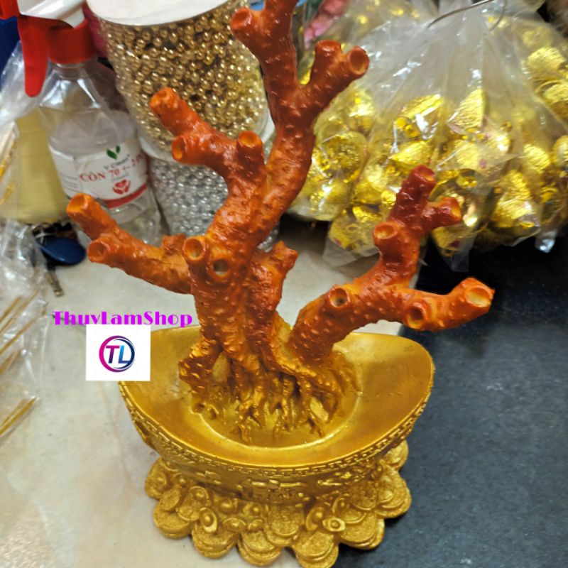 Gốc cây đúc đế đặc VIP 20 nhánh làm cây cành vàng lá ngọc, cây taig lộc trưng biệt thự, không gian rộng lớn sang trọng