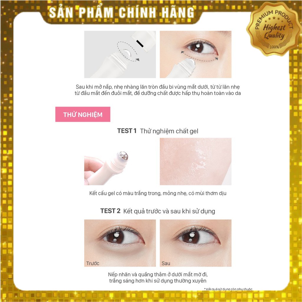 Cây lăn dưỡng sáng vùng da quanh mắt Cathy Doll Ready 2 White Milky Tone Up Eye Serum 15ml | BigBuy360 - bigbuy360.vn