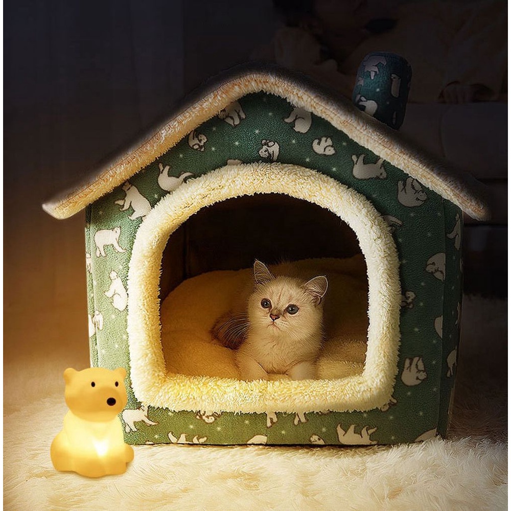 Giường nhà giữ ấm mùa đông có thể giặt sạch thoải mái cho chó cưng mèo cưng