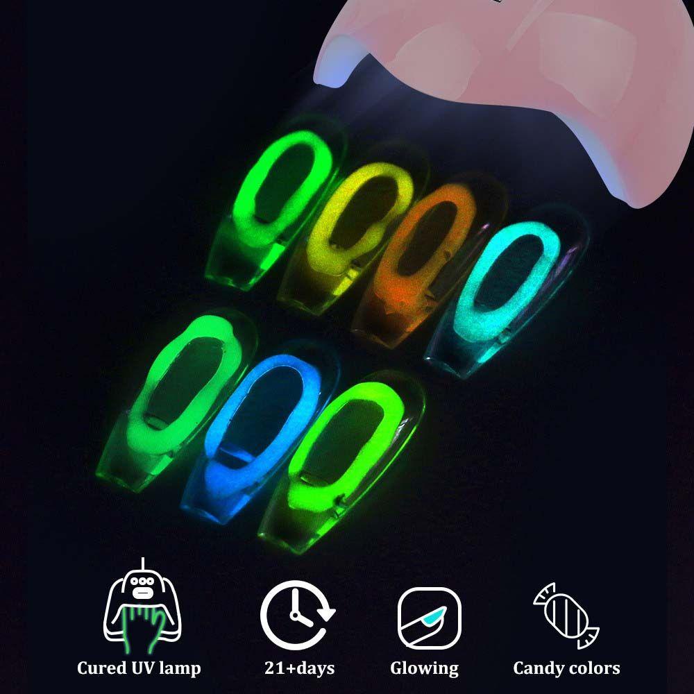 Sơn Móng Tay Gel Dạ Quang Màu Kẹo Phong Cách Hàn Quốc DIY|Gel Chăm Sóc Móng 5D Chất Lượng Cao